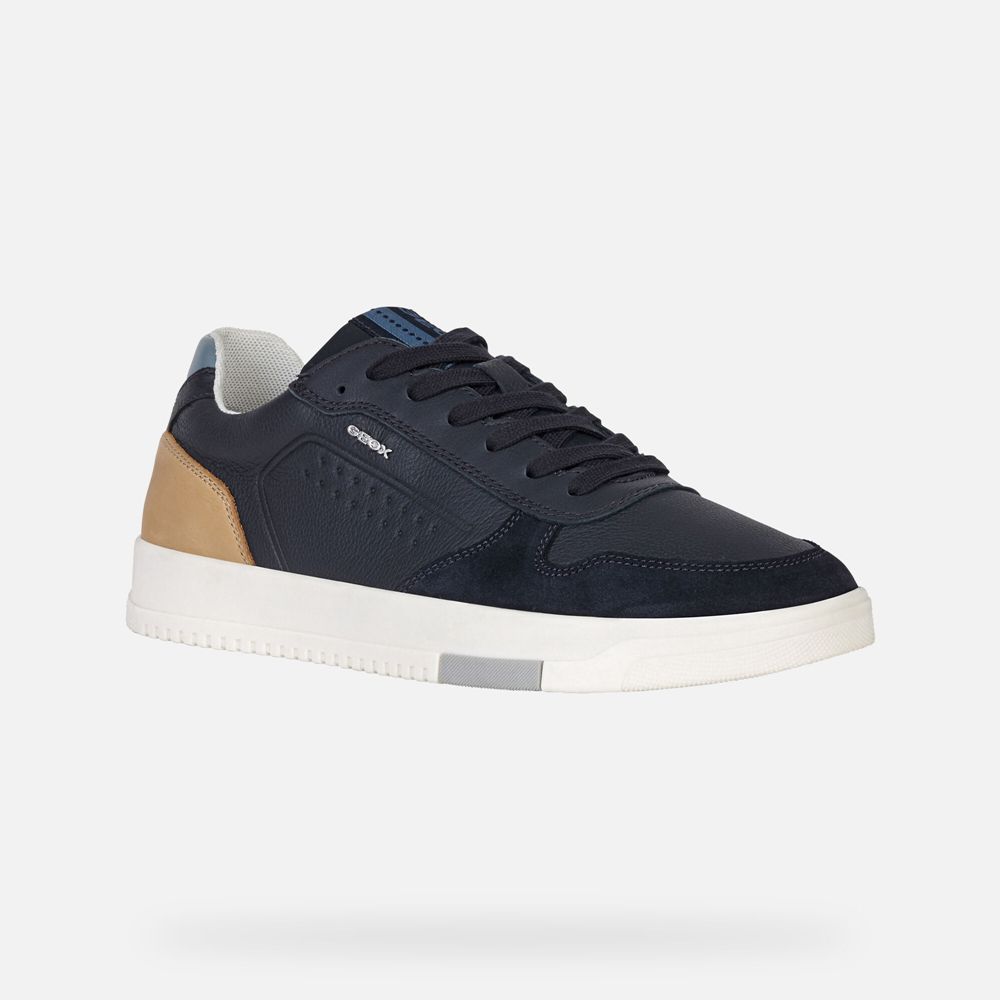 Geox Erkek Spor Ayakkabı Lacivert/Kahverengi - Segnale - QLZ-935012